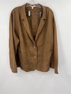 Eileen Fisher linen blazer 2X